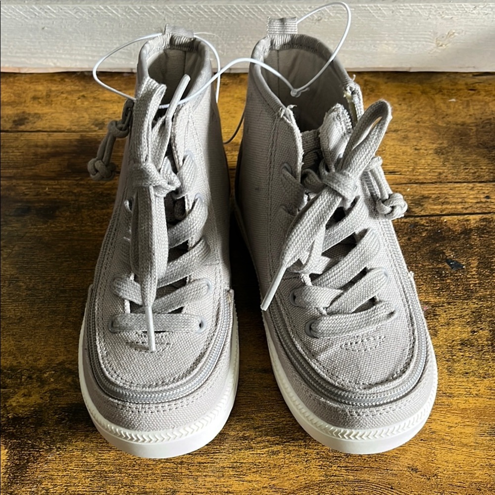 Gray High-Top Kids Sneakers